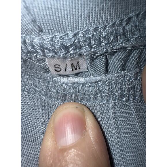 Emirates Business Class 2 pc Loungewear Pajamas S/M Unisex Blue Grey Modal Soft - Picture 7 of 16